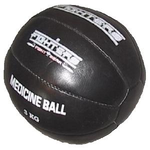 FIGHTERS - Medizinball / Rindsleder / Schwarz / 3 kg