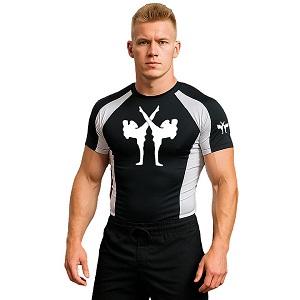 FIGHTERS - Rashguard / Giant / Schwarz-Weiss / XXS