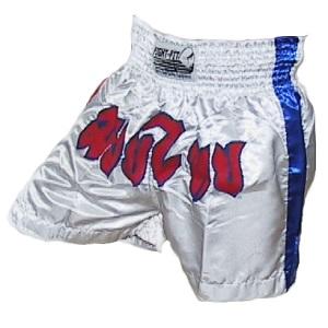 FIGHT-FIT - Muay Thai Shorts / Weiss / Small