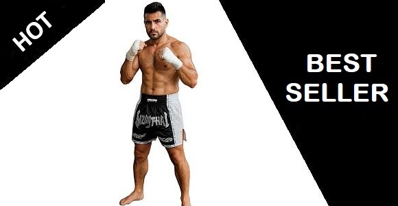 FIGHTERS - Thaibox Shorts / Elite Muay Thai / Schwarz-Weiss FIGHTERS - Thaibox Shorts / Elite Muay Thai / Schwarz-Weiss